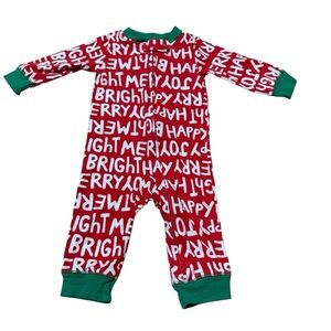 Carter’s Baby Boy Girl Christmas Pajama Zippy 6M Red White